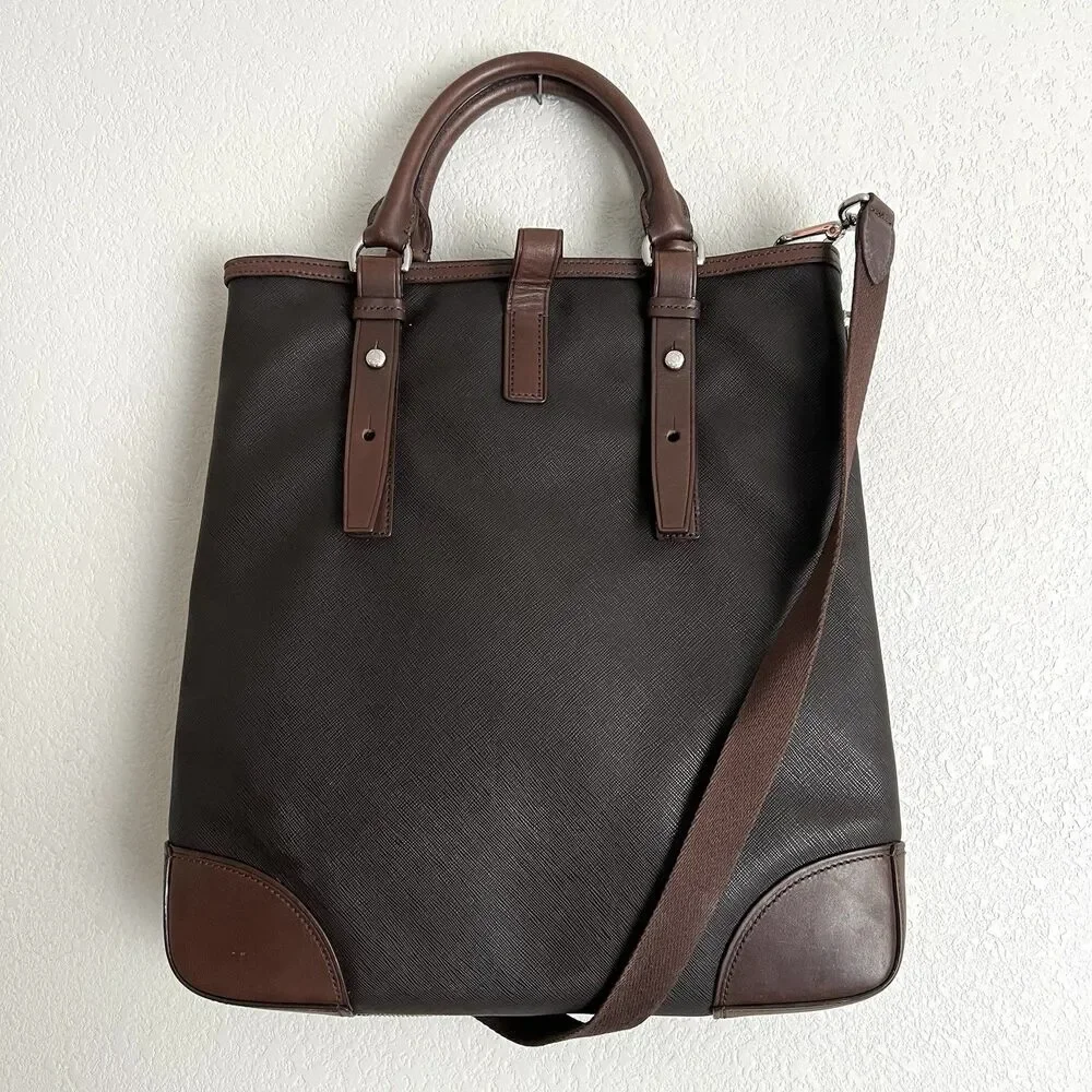 Tumi Women’s Brown Coated Canvas Leather Crossbody Bag